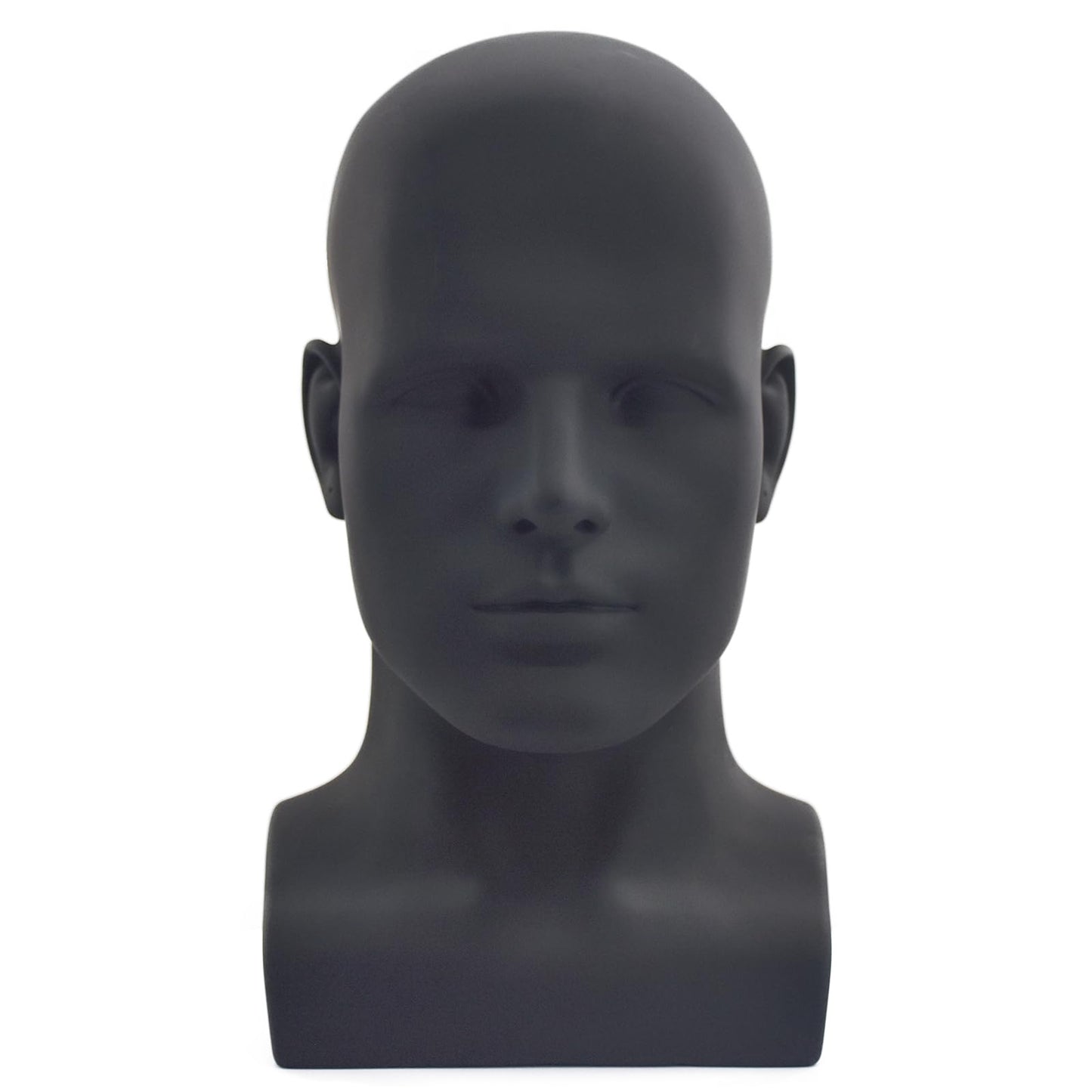 Dark Slate Gray Tcwuzick Male Mannequin Head Professional Manikin Head for Display Wigs Hats Headphone Mask Sunglasses Jewelry and Scravat Display Stand (L90-yahei)