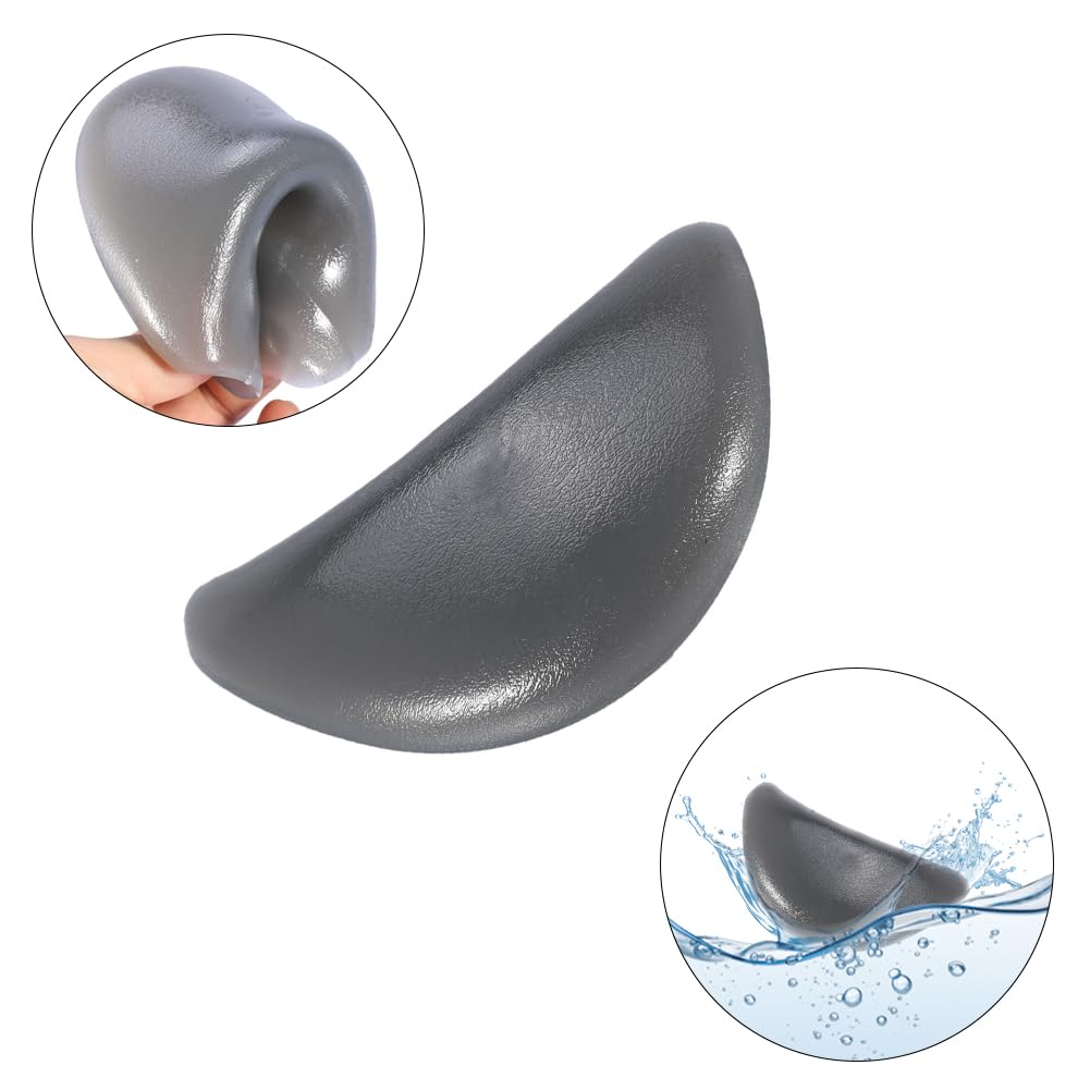 White Smoke Lwuey Grey Shampoo Bowl Gel Neck Rest, Shampoos Bowls Necks Cushion Salon Necking Pillow Backwash Silicone Vertical Hairdressing Washing Support Pad for Spa Hair Wash Basin Tools 5.5 * 1.6inch