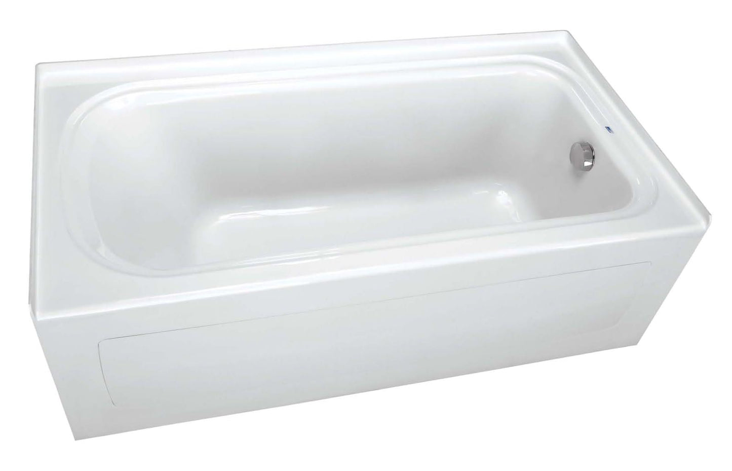 White Smoke PROFLO PFS7242RSK Hillsboro 72" x 42" Three Wall Alcove Acrylic Soaking Tub with Right Drain and Overflow - White