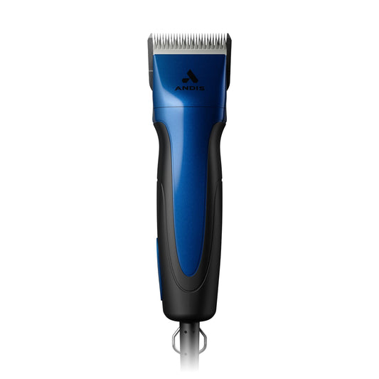 White Smoke Andis 68520 Excel Professional 5-Speed Detachable Blade Clipper Kit - Animal/Dog Grooming, Rotary Motor, Soft-Grip Anti-Slip Housing, 14-Inch Cord, for All Coats & Breeds, SMC, Blue