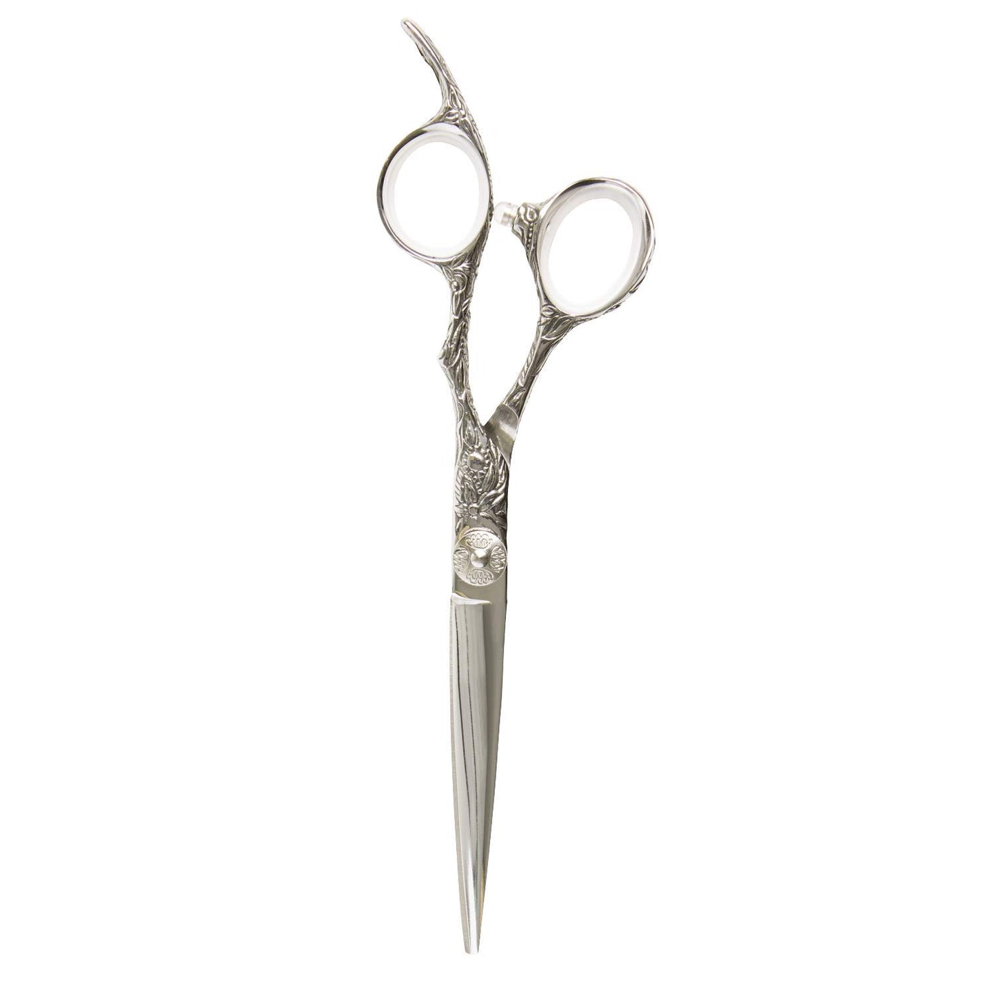 White Smoke Salon Care Carved Styling Shears