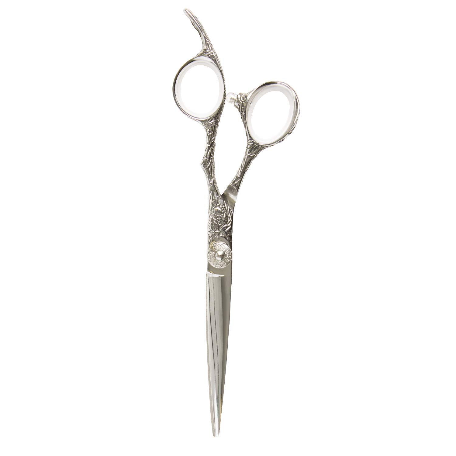 White Smoke Salon Care Carved Styling Shears