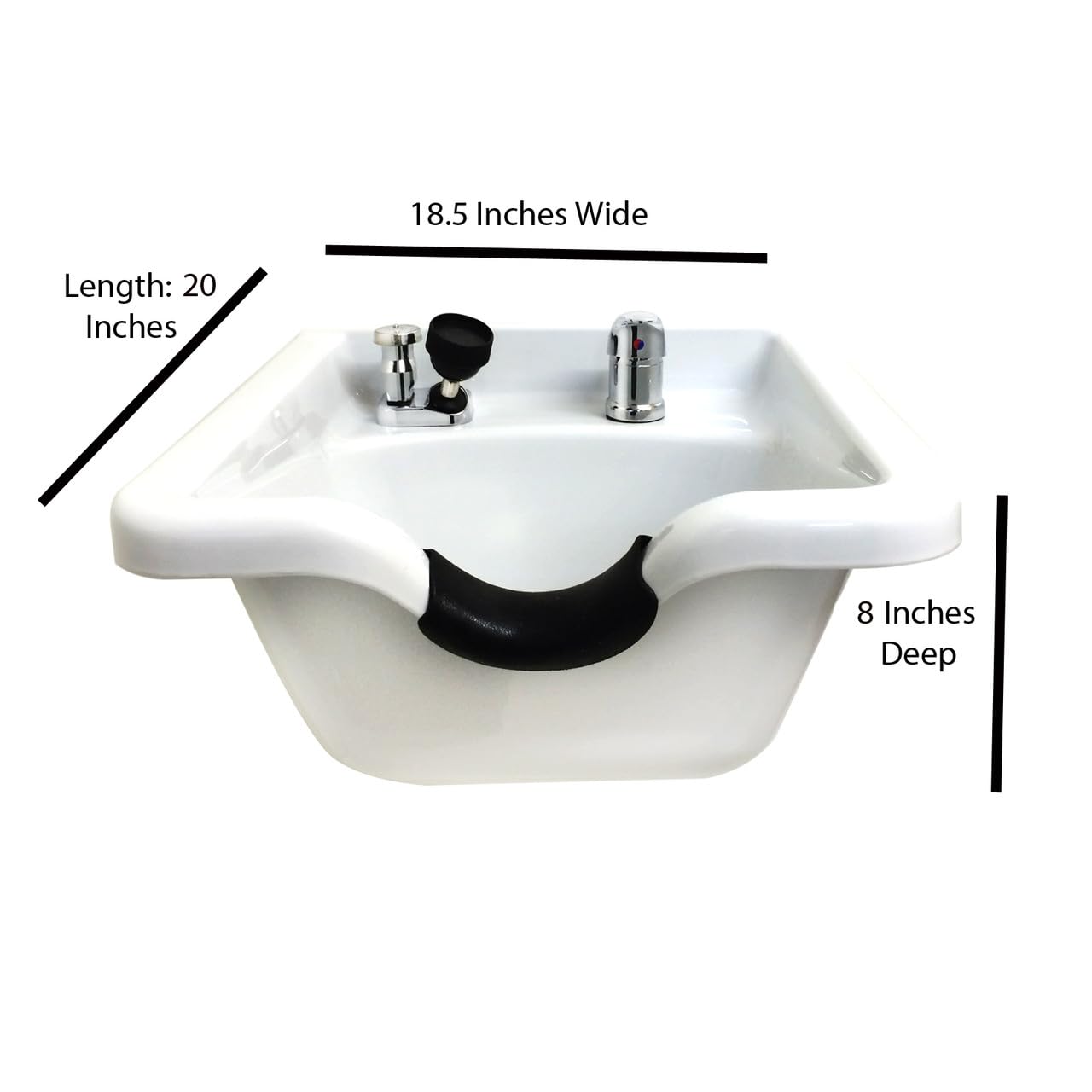 White Smoke White Square CERAMIC Wall Mounted Beauty Salon Shampoo Bowl MSR-W41W