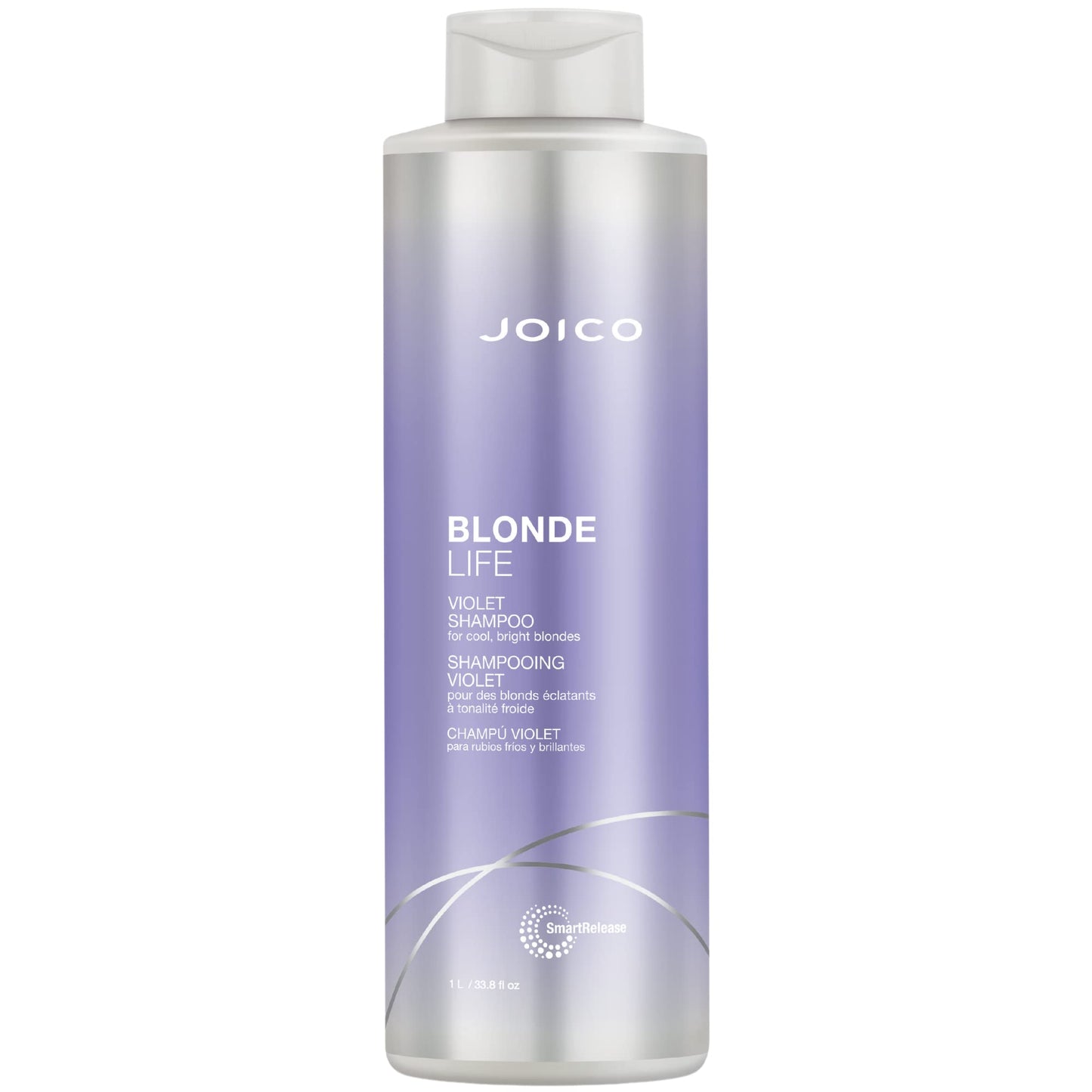 Dark Gray Joico Blonde Life Violet Shampoo | For Cool & Bright Blonde Hair | Neutralize Brassy Tones | Banish Yellow Tones | Boost Shine | Sulfate Free | With Monoi & Tamanu Oil | 33.8 Fl Oz