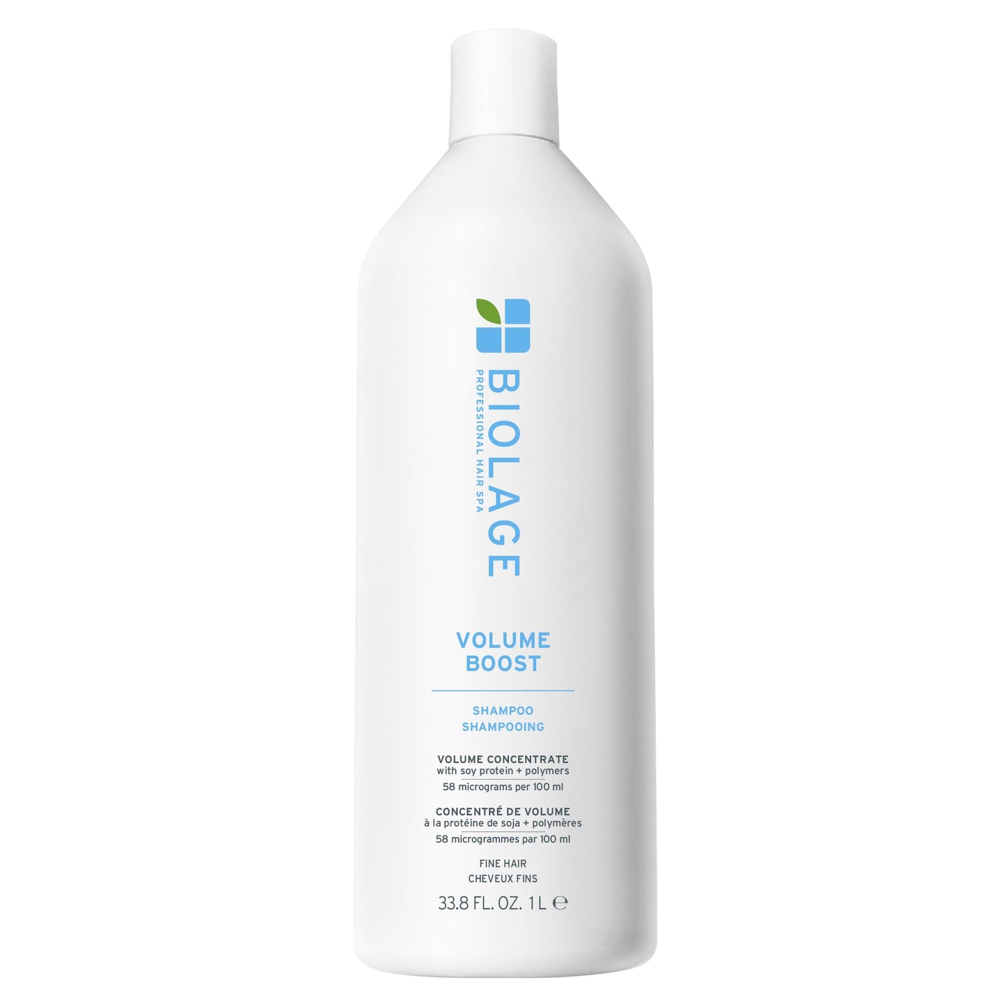 White Smoke Biolage Volume Boost Shampoo - Long-Lasting Volume, Gently Cleanses, Adds Lightweight Shine To Fine Hair, Soy Protein & Polymers, Vegan, Paraben-Free, 33.8 Fl Oz