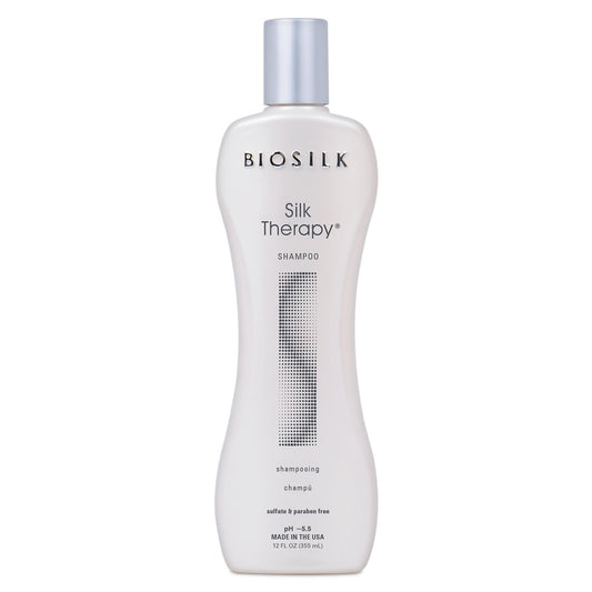 Light Gray BioSilk Silk Therapy Shampoo, Gentle Hair Cleanser Delivers Healthy & Shiny Hair, Great For All Hair Types, Sulfate, Paraben, & Cruelty-Free, 12 Oz