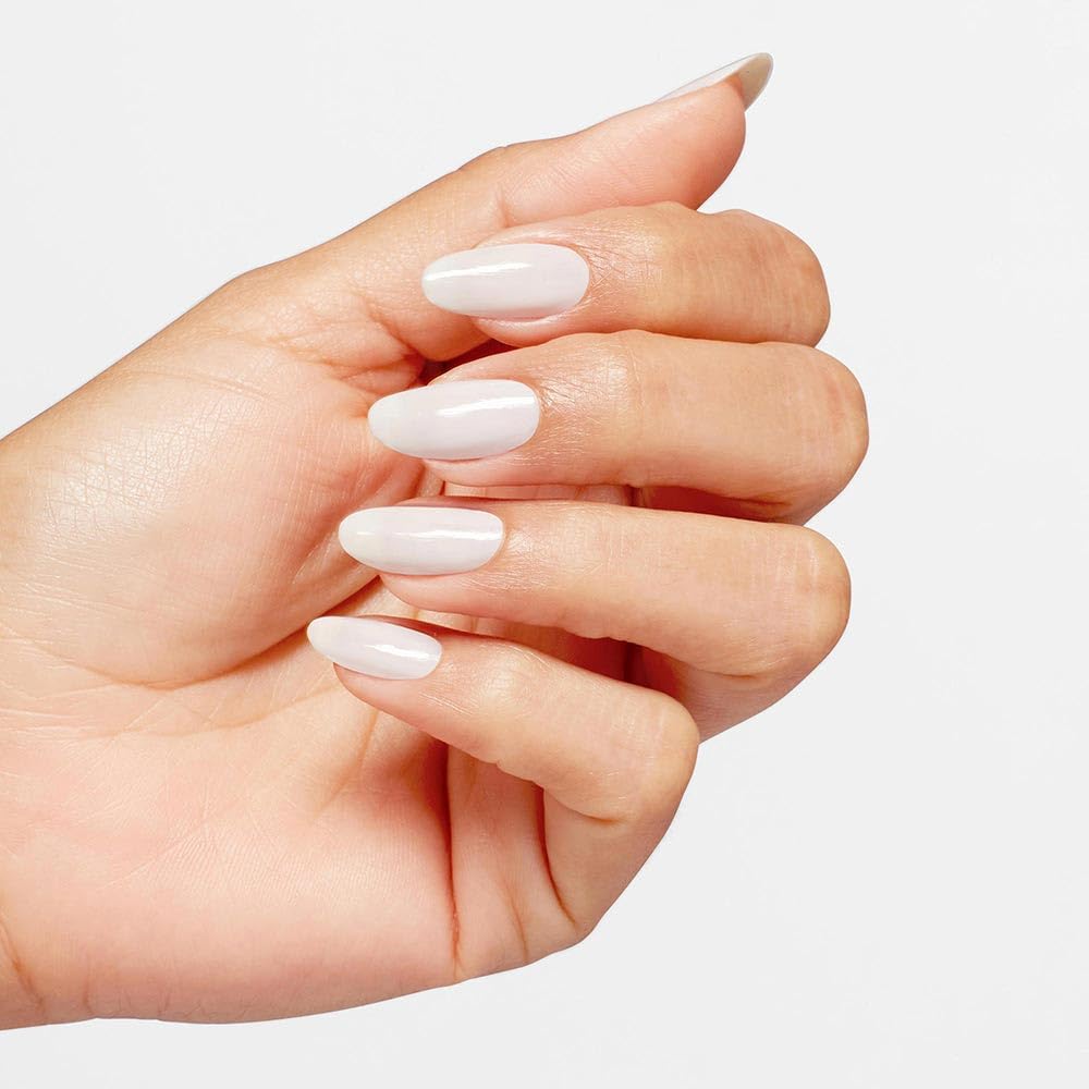 Lavender OPI Nail Lacquer Funny Bunny | Sheer Soft White Crème Chip Resistant Nail Polish | Fast Drying, Streak Free