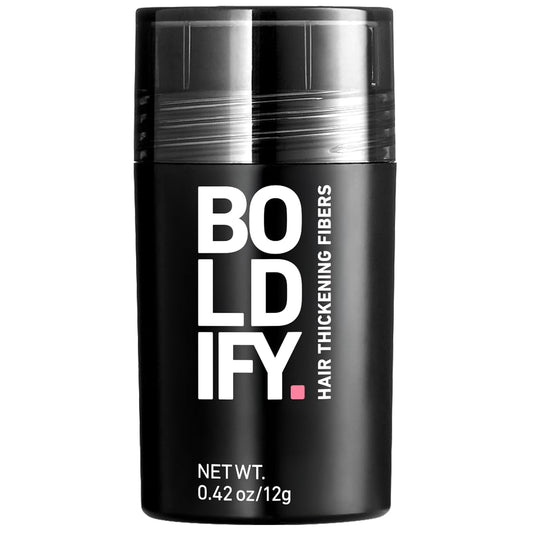 Black BOLDIFY Hair Fibers (12g) - Fill In Thinning and Fine Hair for an Instantly Fuller, Thicker Look - 14 Shades for Women & Men - Dark Brown