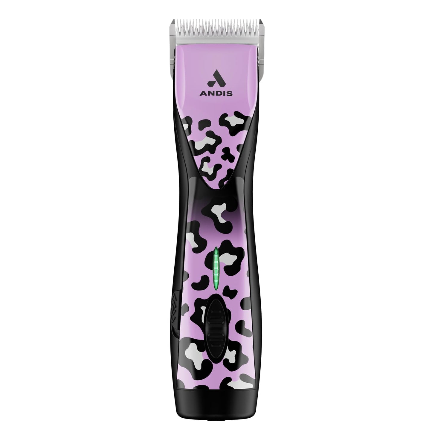 Gray Andis 561458 Pulse Zr II Gabriel Feitosa Edition 5-Speed Detachable Blade Clipper, Cordless Animal/Dog Grooming, Removable Lithium Ion Battery, LED Charge Light, Wild Colorway