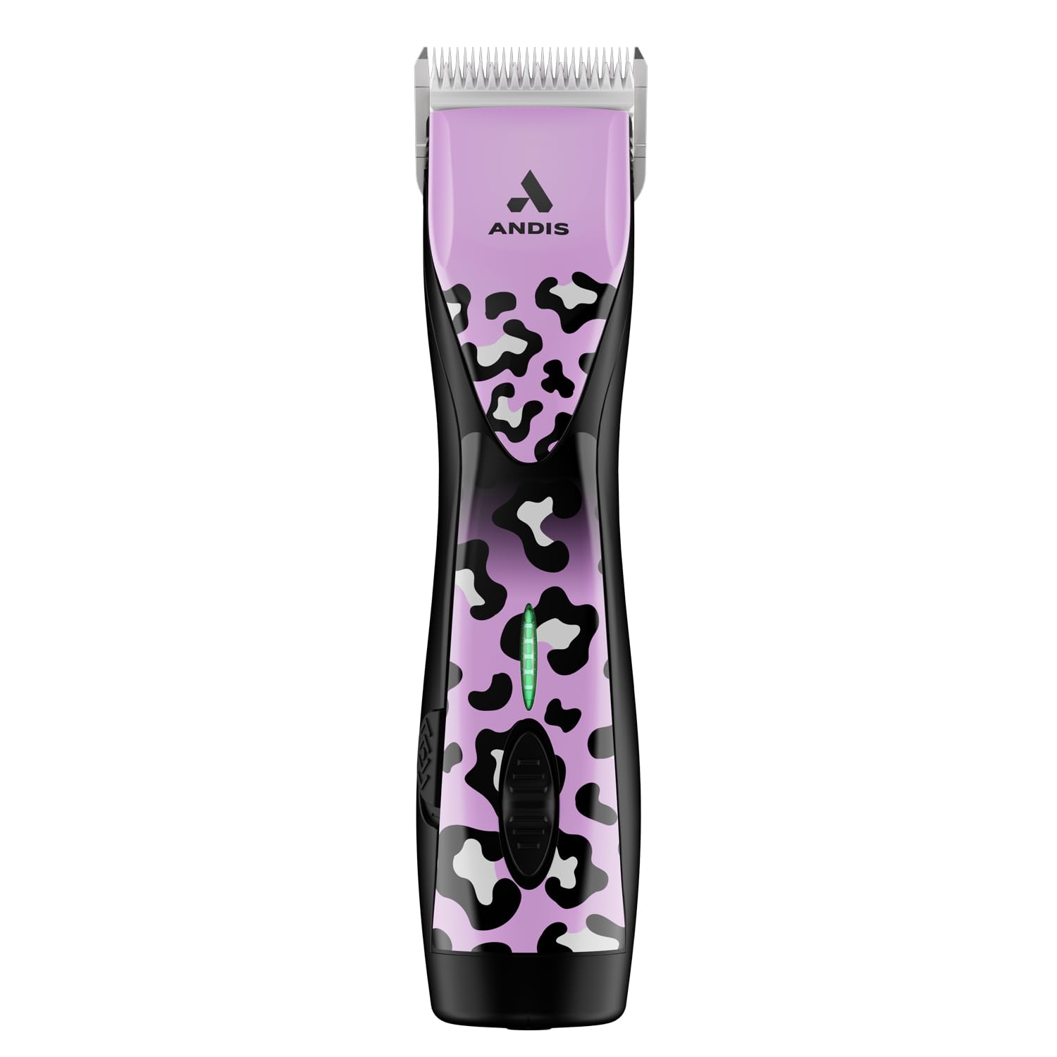 Gray Andis 561458 Pulse Zr II Gabriel Feitosa Edition 5-Speed Detachable Blade Clipper, Cordless Animal/Dog Grooming, Removable Lithium Ion Battery, LED Charge Light, Wild Colorway