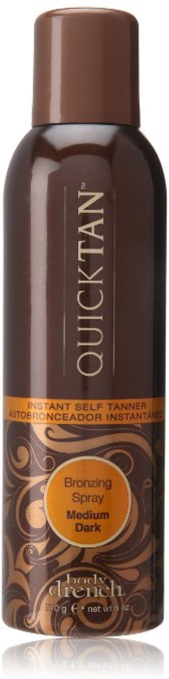 Dark Slate Gray Body Drench Quick Tan Instant Self Tanner Bronzing Spray, Medium/Dark 6 oz (Pack of 9)