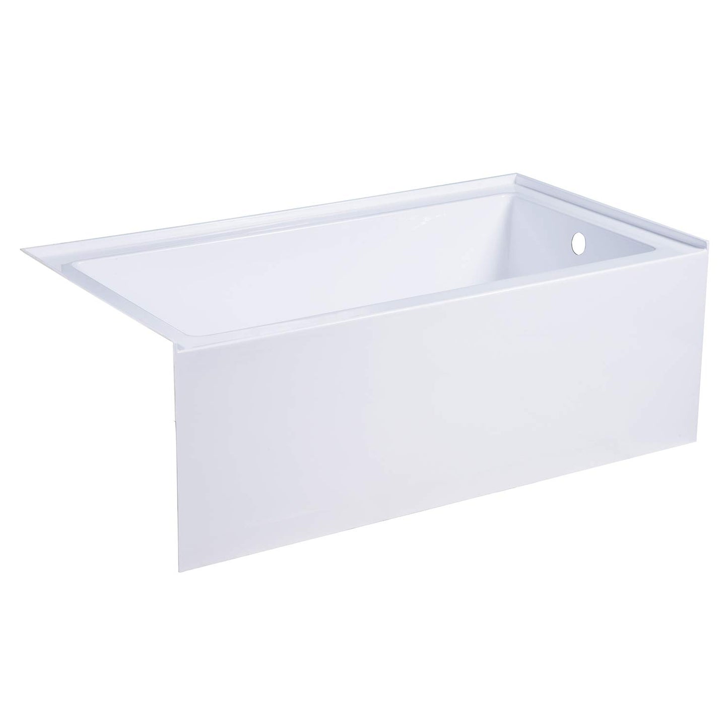 White Smoke Kingston Brass VTAP543022R Aqua Eden Alcove Tub, White