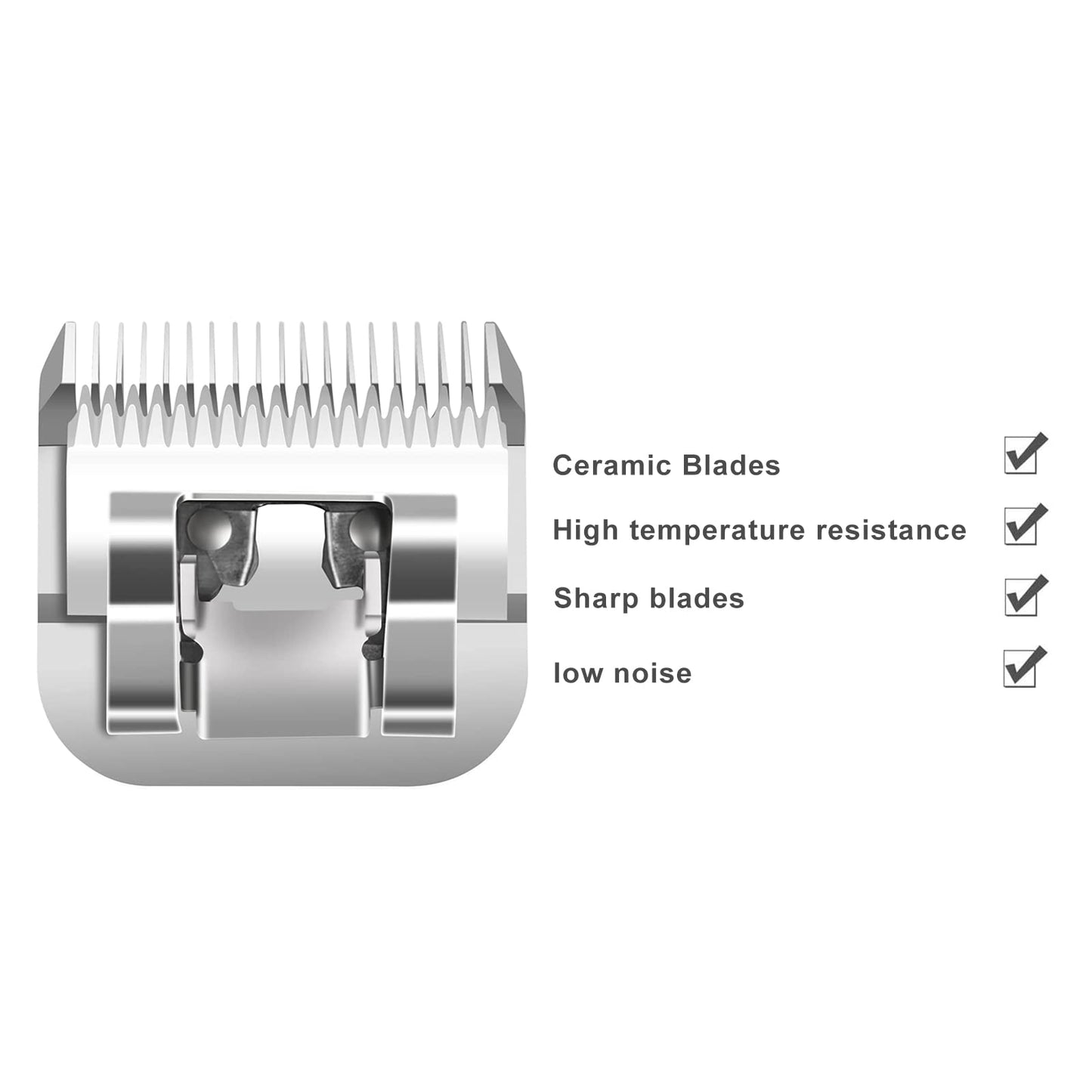 White Smoke DODAER Size 7FC/5FC/4FC Detachable Pet Dog Grooming Clipper Ceramic Blades Set,Compatible with Andis,Oster A5,Wahl KM Series Clippers,Cut Length 1/8"(3.2mm) to 3/8”(9.5mm),3 Pack