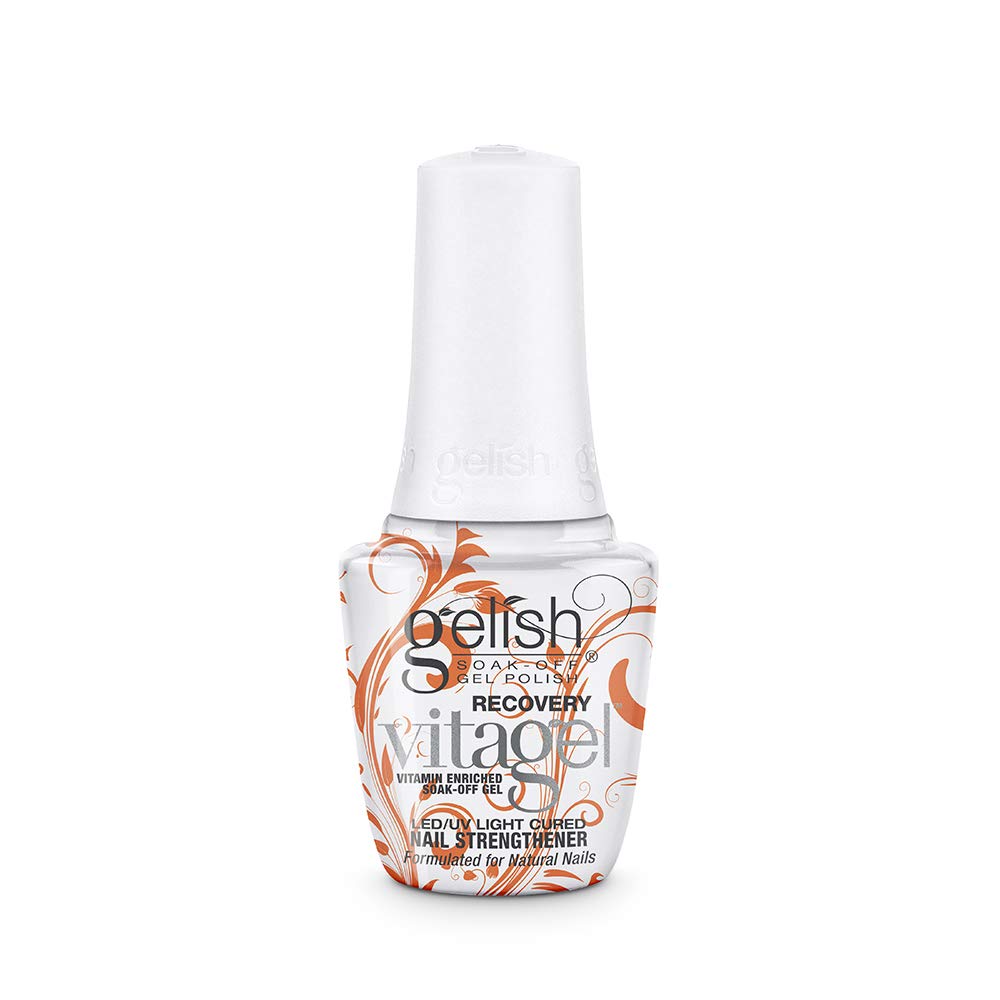 White Smoke Gelish Vitagel Recovery Nail Strengthener - Strengthening Polish, Base Coat, Fortifies and Repairs Weak, Thin, and Brittle Nails (0.5 oz)