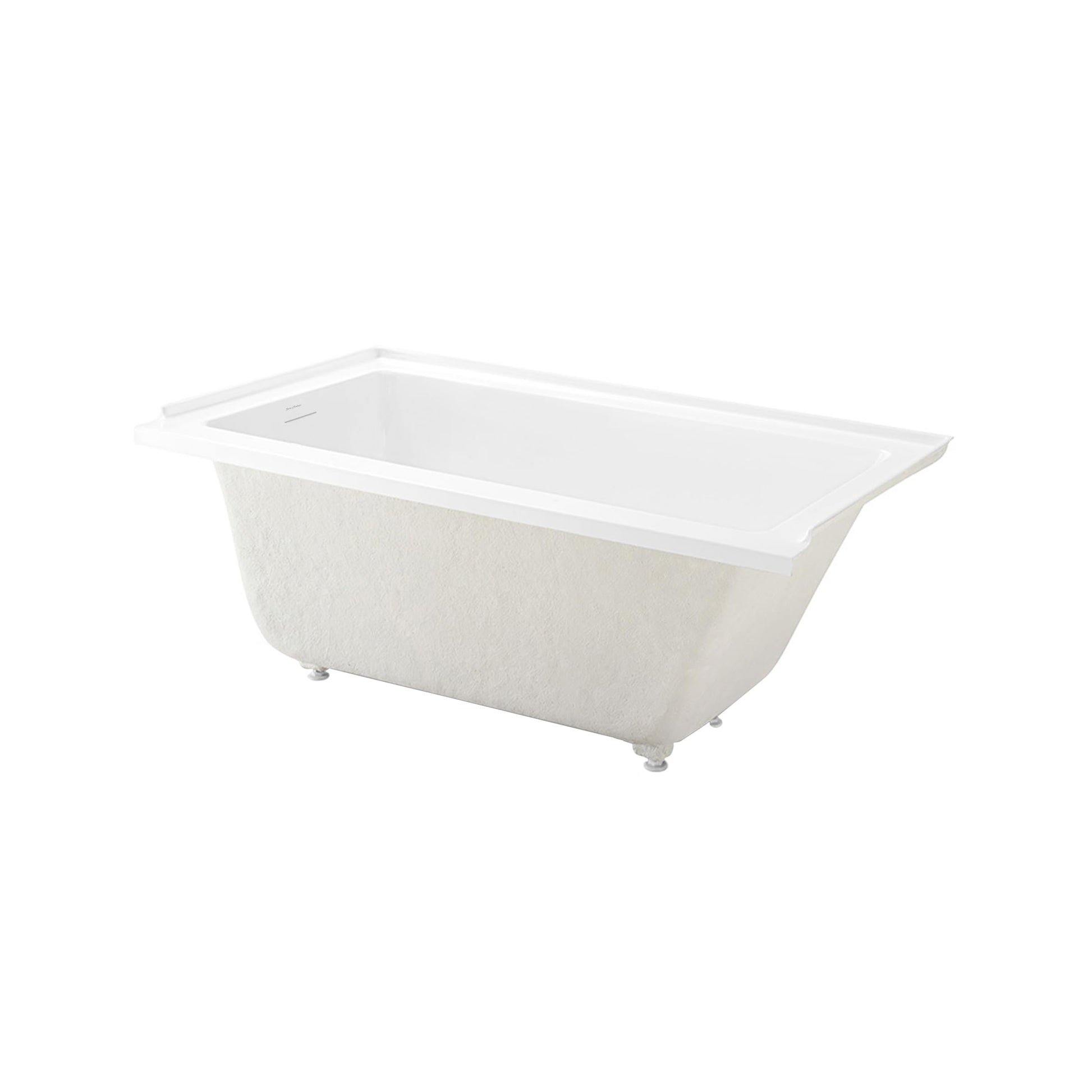 White Smoke Swiss Madison Voltaire 60 x 32 Left Drain Soaking Alcove Bathtub in Glossy White with Integrated Overflow, Drain Included