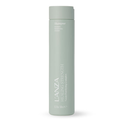 Gray L'ANZA Healing Strength Shampoo For Dry, Damaged Hair, Anti Aging Daily Shampoo that Strengthens, Repairs Damage, Moisturizing, Boosts Shine, Color Safe Anti-Humidity, Sulfate Free (10.1 Fl Oz)