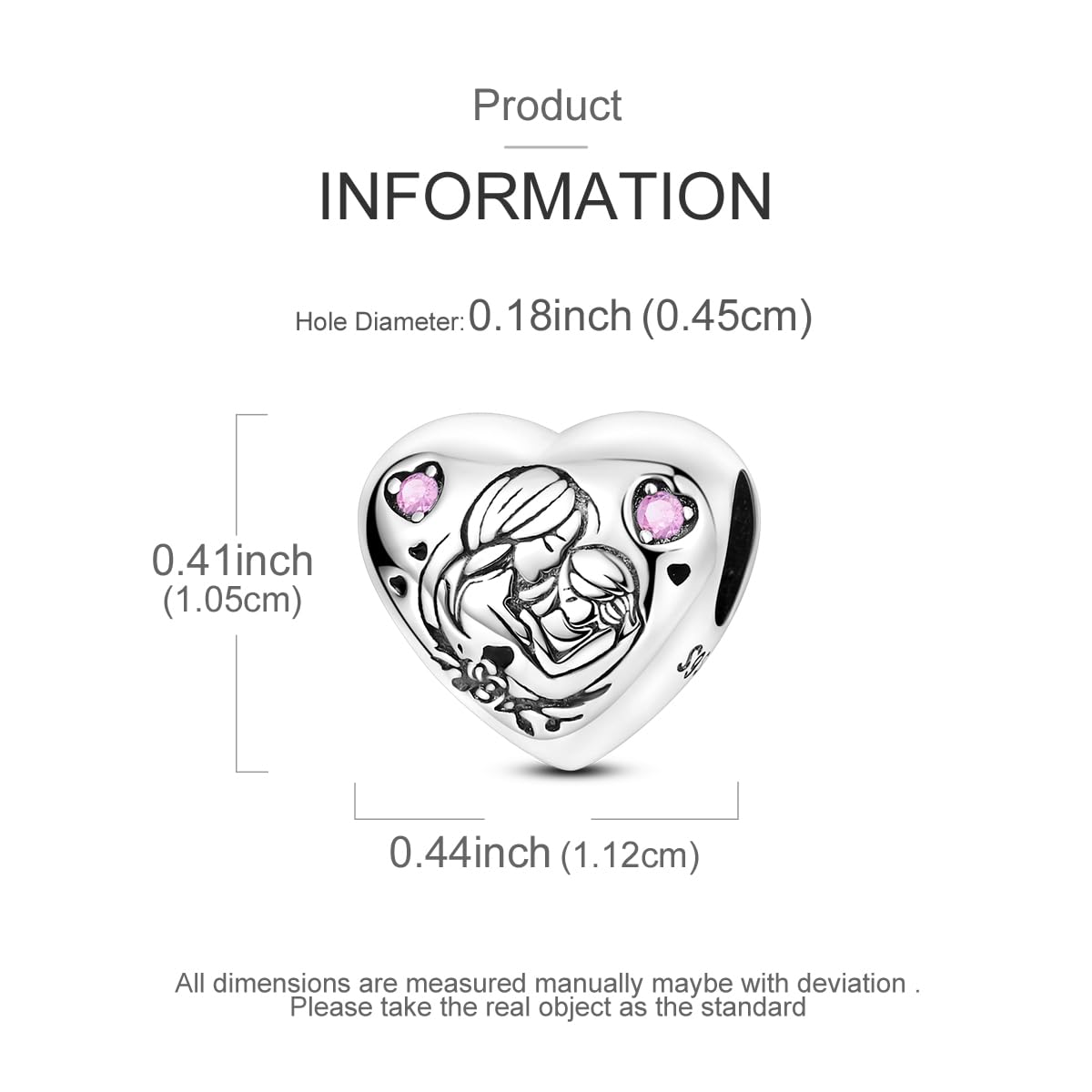 White Smoke 925 Sterling Silver Charms for Bracelets,Happy Family Dangle Pendants Charms Bead fit Pandora Charms Bracelets or Necklaces Jewelry Gift for Womens