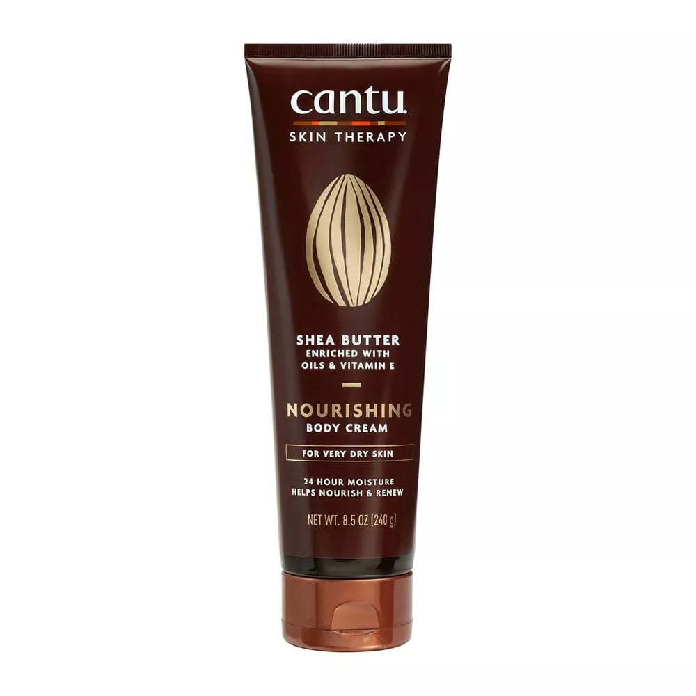 White Smoke Cantu Skin Therapy Shea Butter Nourishing Body Cream for very Dry Skin, 8.5 Ounce