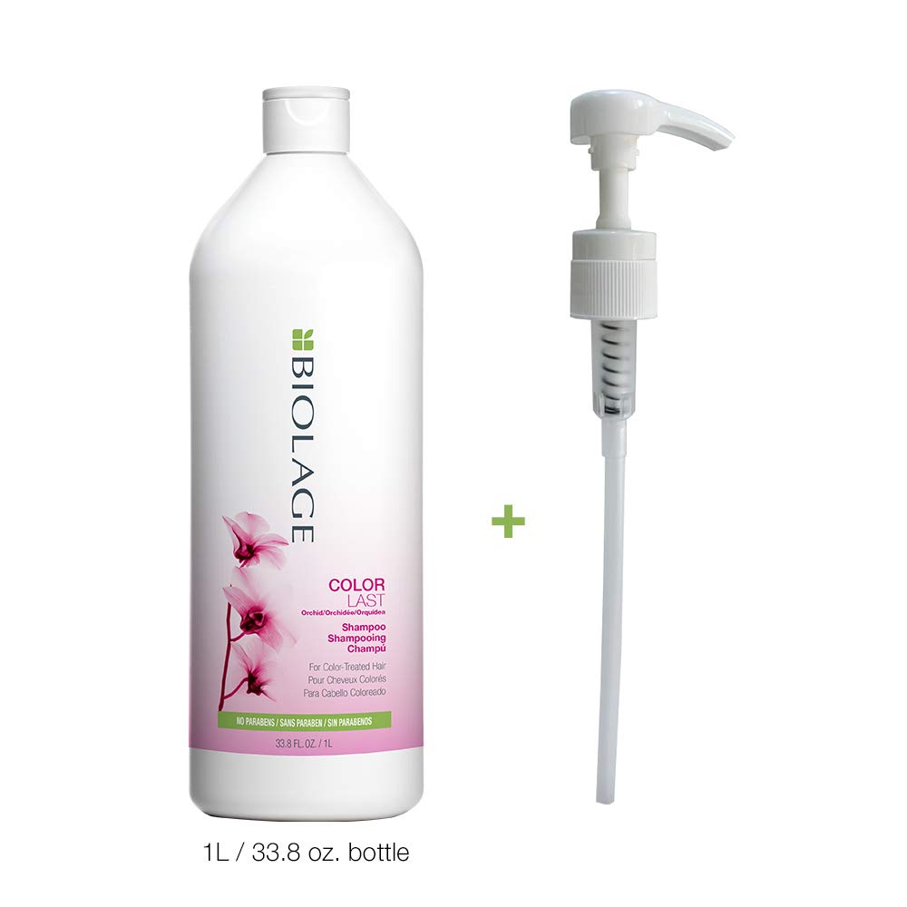 White Smoke Biolage Universal Dispensing Pump - Shampoo and Conditioner Bottle Pump, Fits 1L Bottles (33.8 Fl. Oz.), White