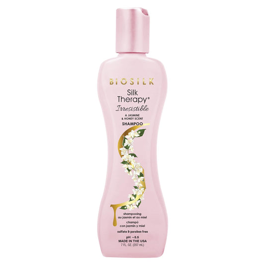White Smoke BioSilk Irresistible Shampoo, Cleanses & Conditions Frizzy Hair, Jasmine & Honey Scent, Silk Proteins & Botanical Extracts, Sulfate-Free, Paraben-Free, Cruelty-Free, 7 Oz