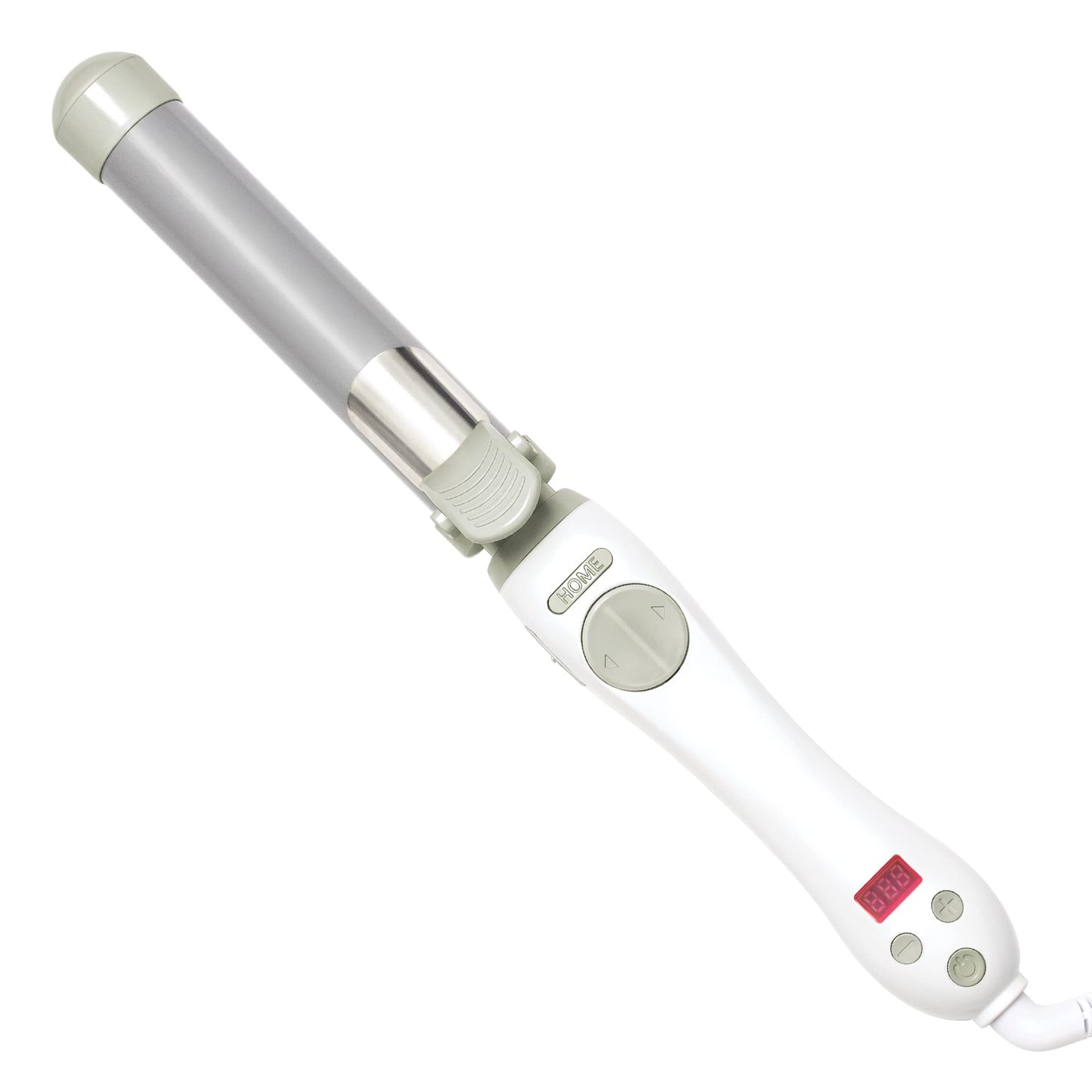 White Smoke The Beachwaver Co. Beachwaver S1.25 Rotating Curling Iron - White | Automatic 1.25 Inch Ceramic Curling Iron | Auto-Shut Off, Home Button, Travel-Friendly, Dual Voltage | S-Series (DV1138BX)
