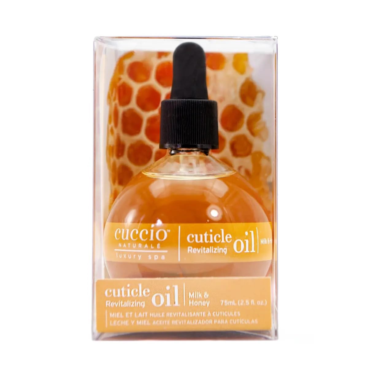 Tan Cuccio Revitalize Cuticle Oil, Milk and Honey,Super-Penetrating - Nourish, Soothe & Moisturize 2.5 Ounce (2)