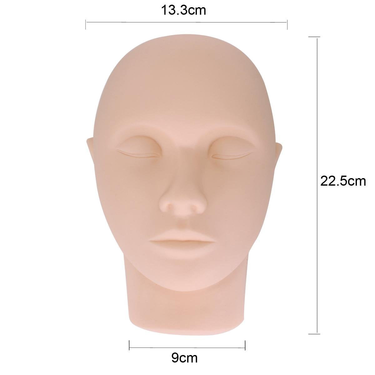 White Smoke Yimart Pro Mannequin Training Head Cosmetology Eyelash Eye Extension Practice Makeup Face Treatment Tools(standar Head)