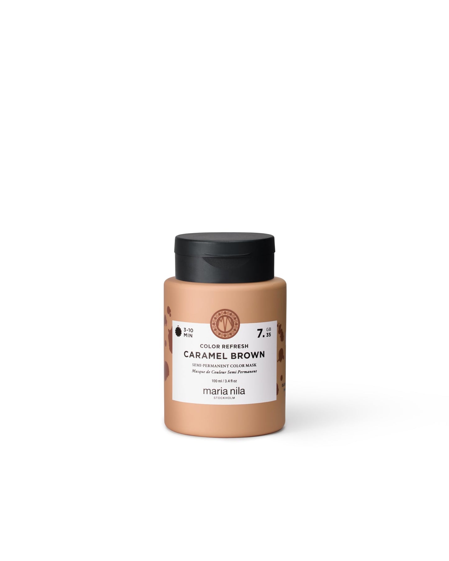 White Smoke Maria Nila Color Refresh, Caramel Brown 3.4 Fl Oz, Warm Copper-toned Caramel Brown Hair Mask, Semi-Permanent Pigments, 100% Vegan & Sulfate/Paraben free