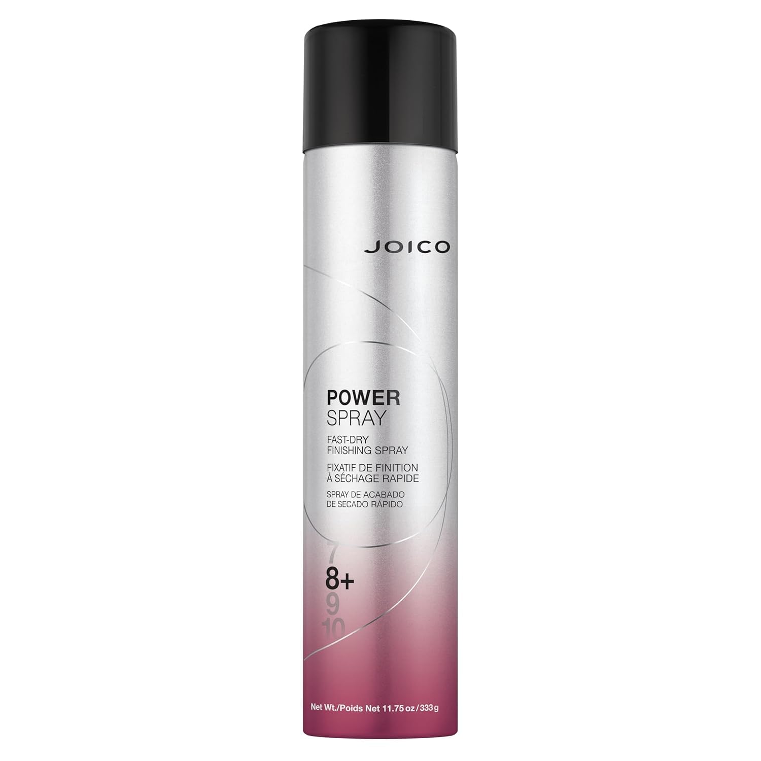 Gray Joico Power Spray Fast-Dry Finishing Spray | For Most Hair Types | Protect Against Heat & Humidity | Protect Against Pollution & Harmful UV | Paraben & Sulfate Free | 72 Hour Hold | 11.75 Fl Oz