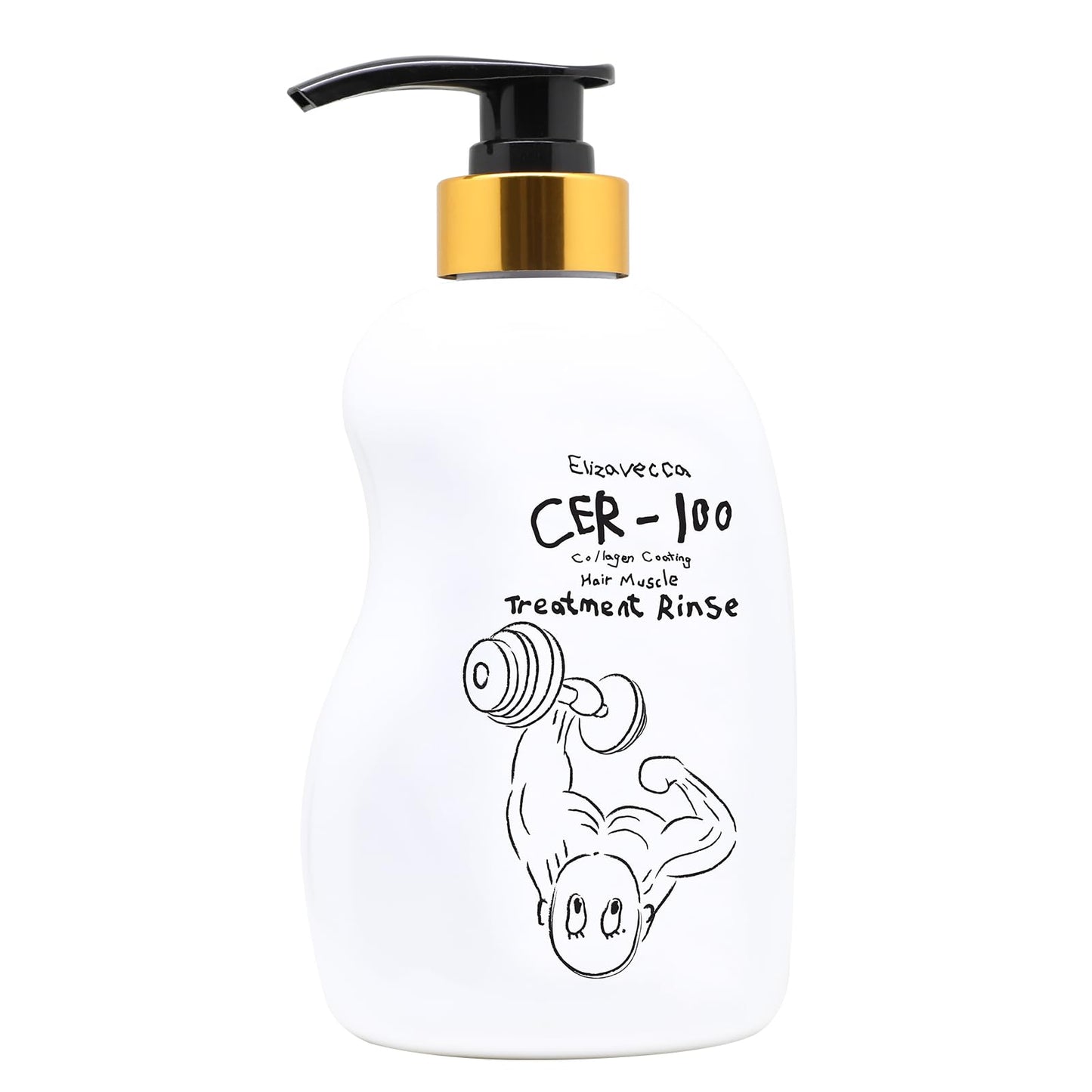 White Smoke Elizavecca Collagen Coating Hair Treatment Rinse 500ml - Moisturizing Conditioner for Dry Damaged Hair