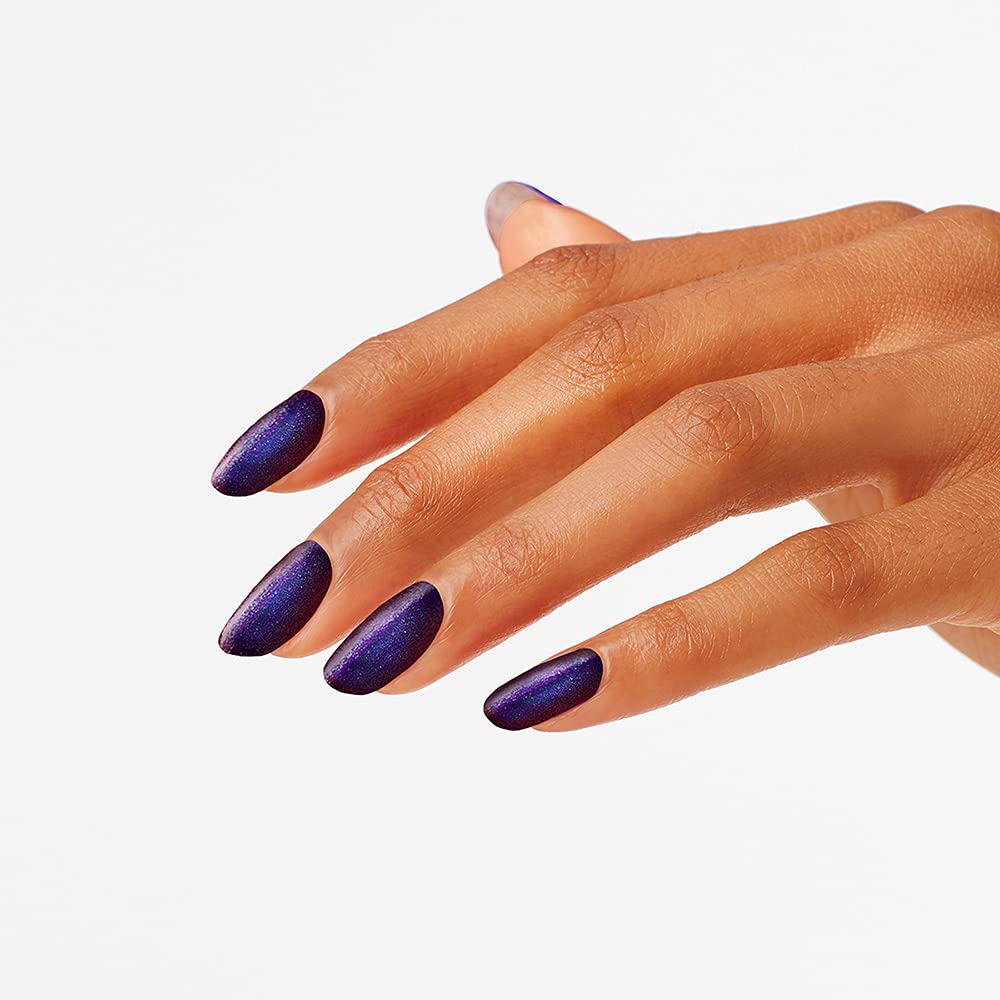 White Smoke OPI Nail Lacquer Abstract After Dark | Opaque Dark Purple Shimmer Chip Resistant Nail Polish | Downtown LA Collection