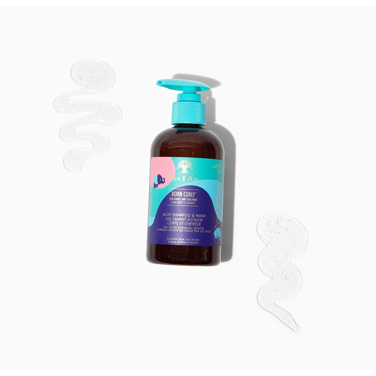 White Smoke As I Am Born Curly Aloe Shampoo & Wash - 8 ounce - Tear Free - Cruelty-Free & Vegan