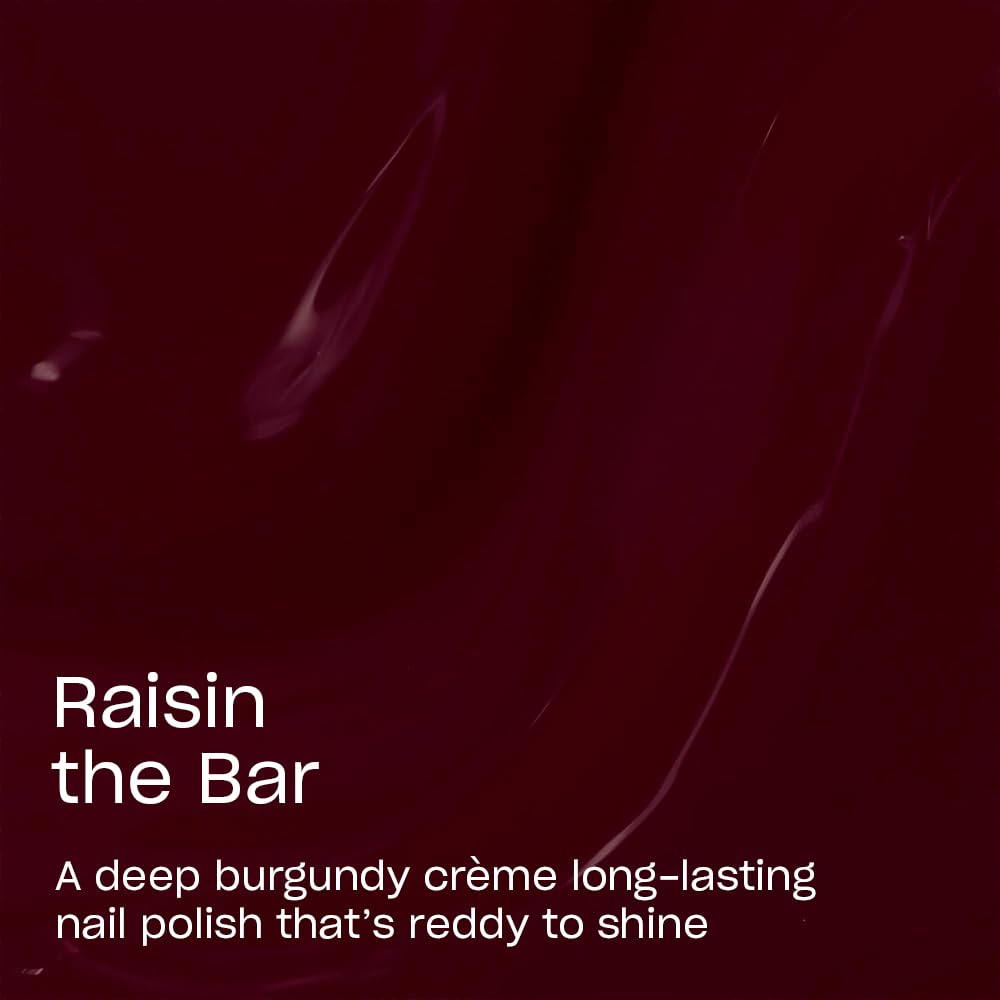 Black OPI Infinite Shine Raisin the Bar | Opaque Dark Red Crème Long Wear Gel Like Nail Polish | Vegan, Long Lasting, Streak Free