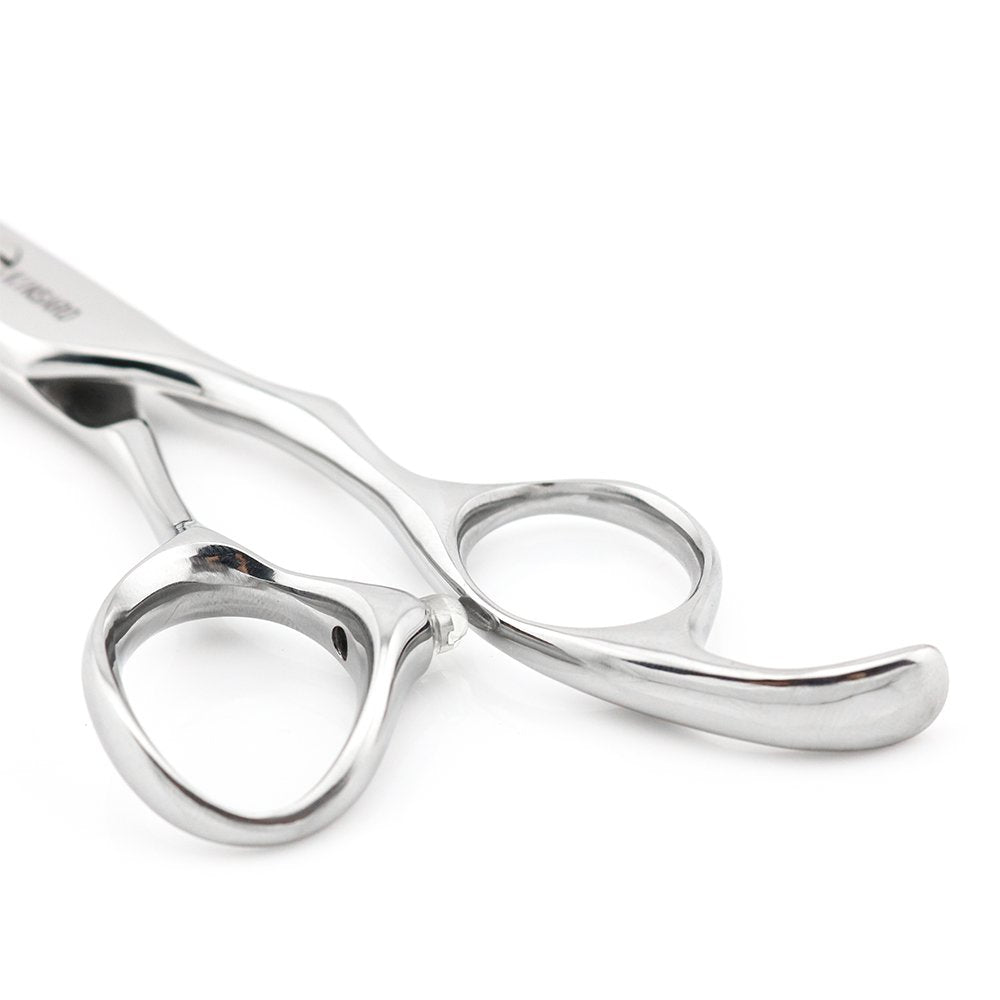 White Smoke 6 Inch Professional Hair Scissors Professional 440C Stainless Steel Hair Cutting Scissors – Hand-Sharpened Japanese Blades, Ergonomic Handle, Ultra-Sharp Barber Shears for Thick Hair & Dog Grooming