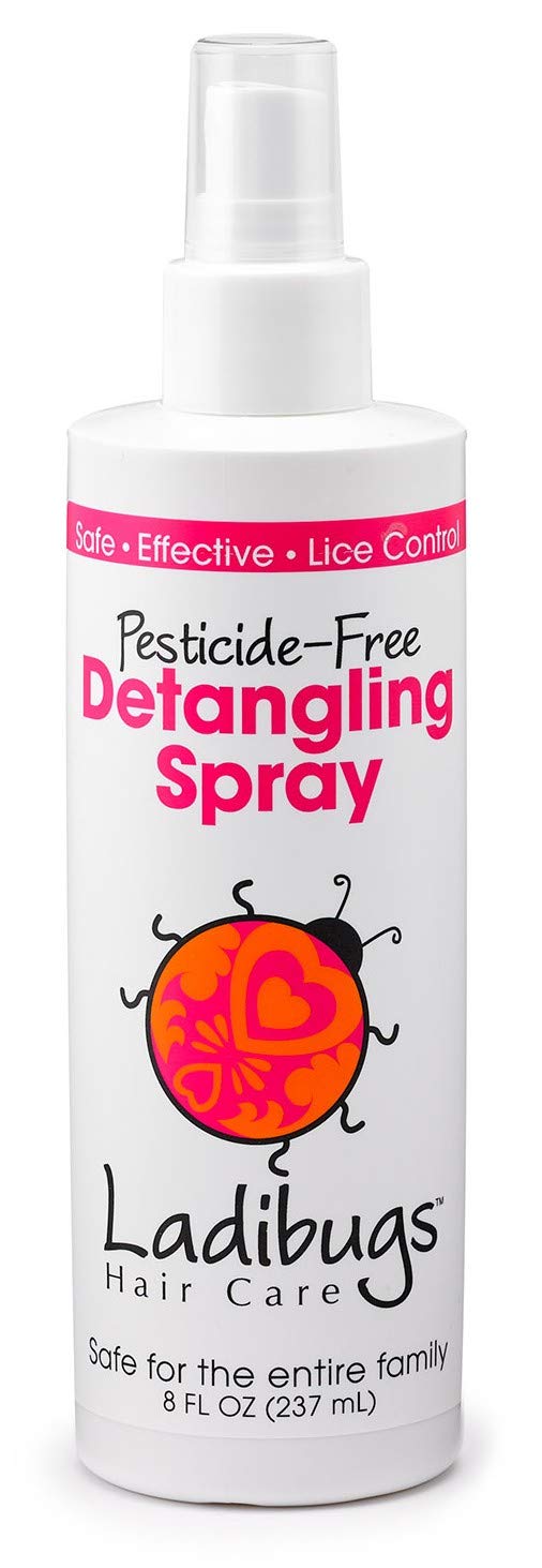 White Smoke LADIBUGS Detangler Spray 8oz | Best Kids Hair Detangling | Leave-in Conditioner & Head Lice Deterrent | Natural, Sulfate-free, Made in the USA