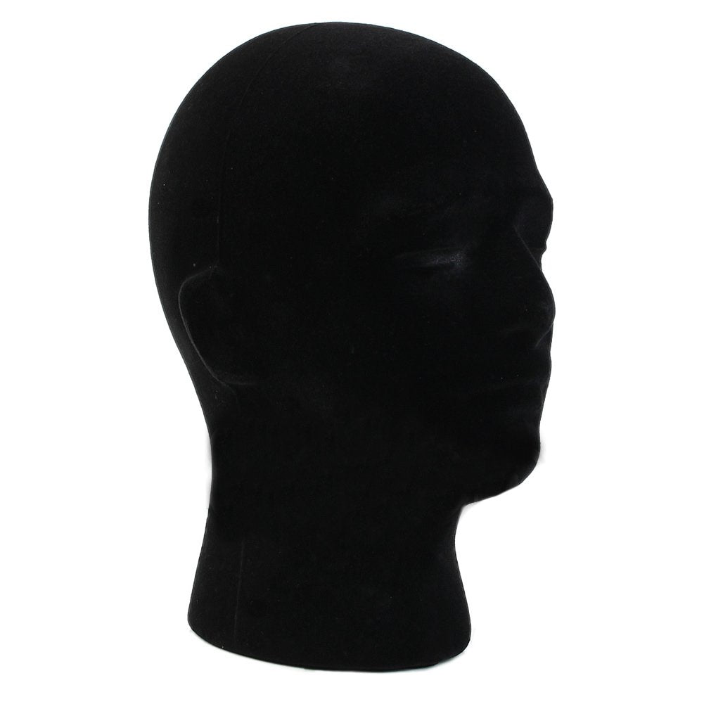 Black LIAMTU Male Wigs Display Mannequin Head Stand Model HTC Vive VR Headsets Mount Styrofoam Foam Black