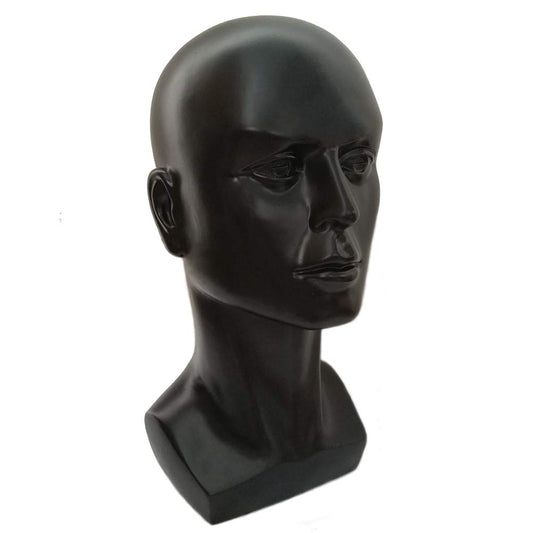 White Smoke LIAMTU Mannequin Head Male Face Model Display Stand for Wigs Hat Glasses Mask Headphone (black)
