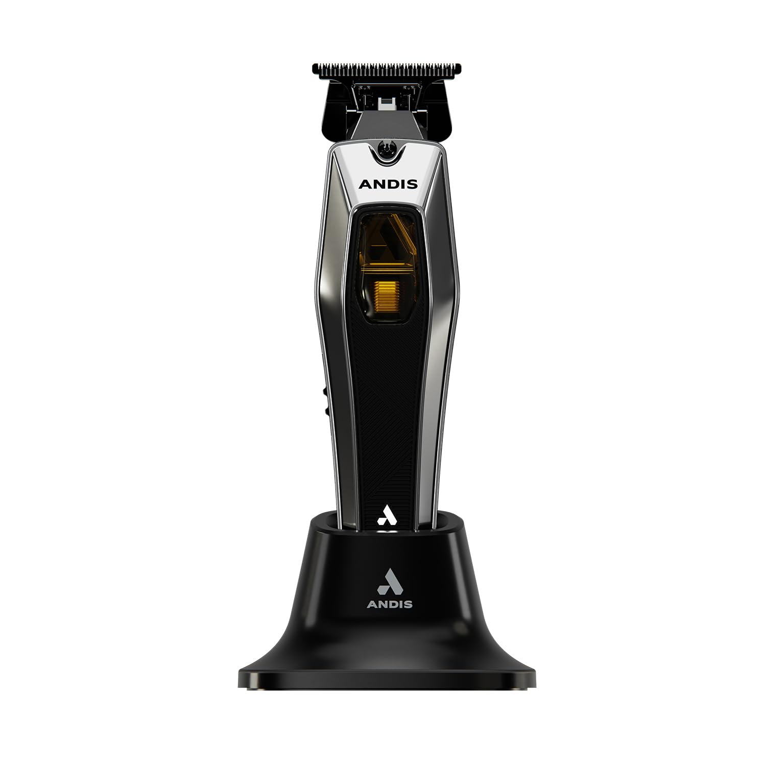 White Smoke Andis 562703 Recon Professional Barber Vector Motor Beard & Hair Cordless Trimmer, DLC T-Blade, USB-C Charging with Premium Charge Stand, Black