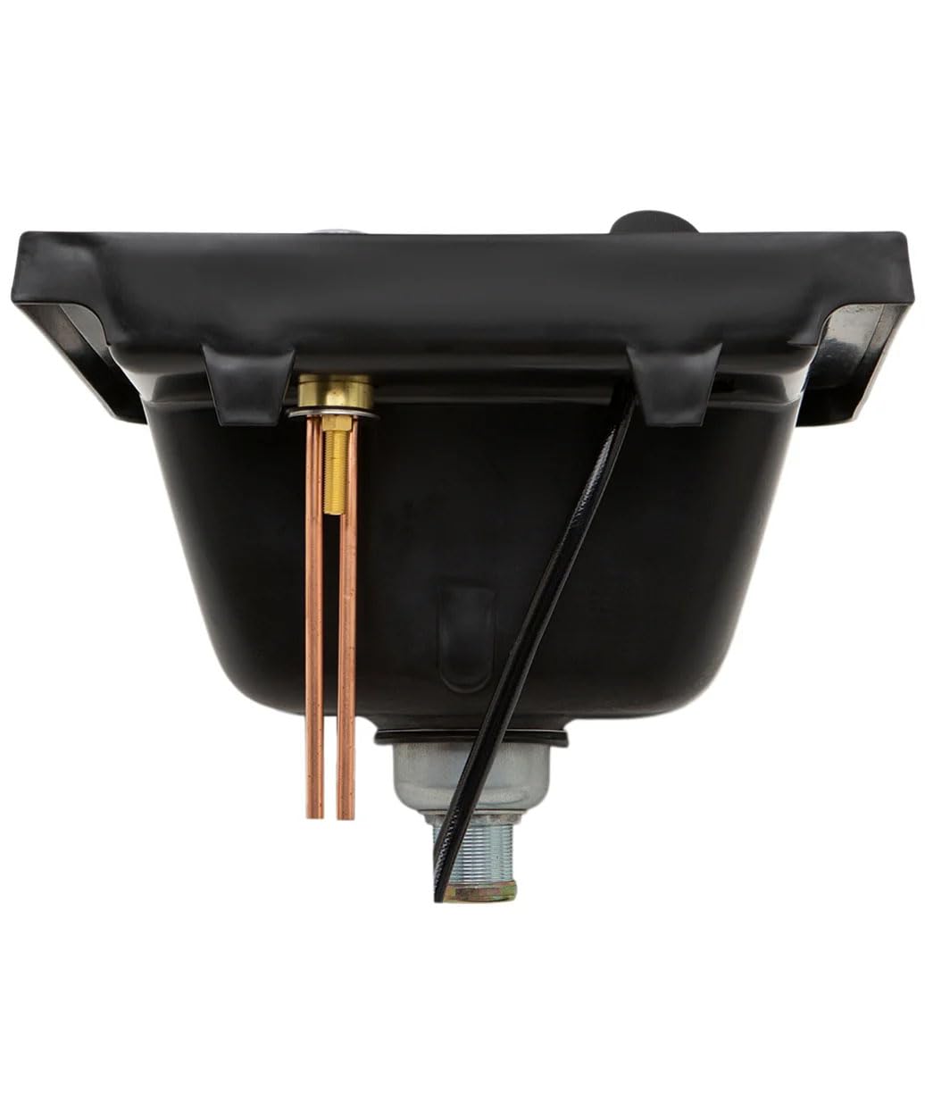 White Smoke Pibbs 5350 Professional Salon Shampoo Bowl - Durable ABS Plastic with Pibbs 562 Single-Handle Faucet, Stain-Resistant, Includes Spray Hose & Installation Hardware, 19"x18.75"x9", Black, PIB-5350