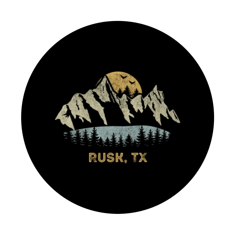 Black Rusk Texas Mountain Sunset Sunrise TX PopSockets Standard PopGrip