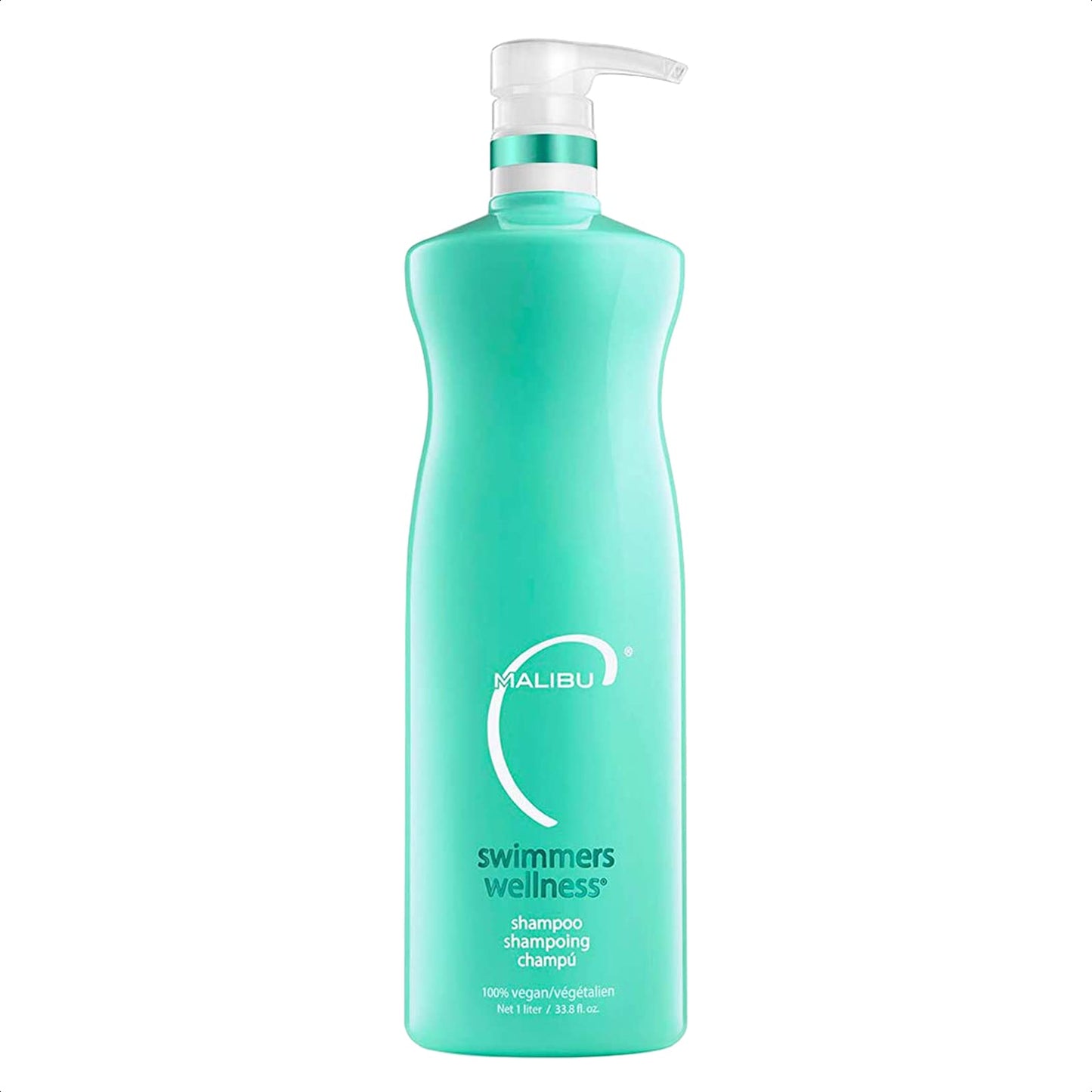 White Smoke Malibu C Swimmers Wellness Clarifying Shampoo for Chlorine & Hair Build Up - Adults & Kids Swim Shampoo to Help Protect Against Pool Element Damage, Retain Moisture, Restore Shine & Texture (33.8oz)