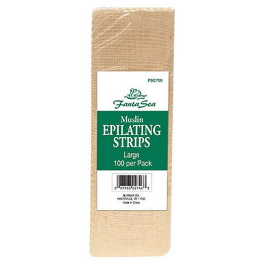 Tan Burmax WA-02746 FANTASEA Muslin EPILATING Strips - Large 100 PK