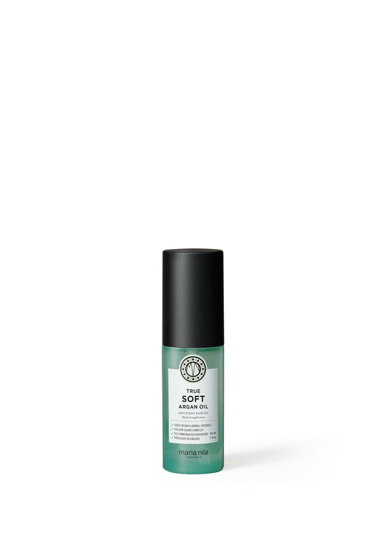White Smoke Maria Nila True Soft, Moisturizing Argan Oil For Dry Brittle Hair, Argan Oil Remoisturises & Reduces Frizz, 100% Vegan & Sulfate/Paraben free, 1.0 Fl Oz