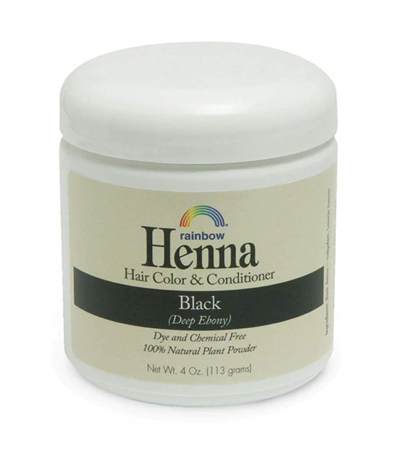 Lavender Rainbow Research Henna Hair Color and Conditioner, Persian Black Deep Ebony, 4 Ounce