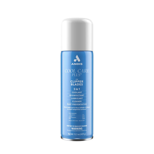 White Smoke Andis 12750 Cool Care Plus 5-in-1 Clipper Spray, 15.5 oz Can, Blade Care and Treatment