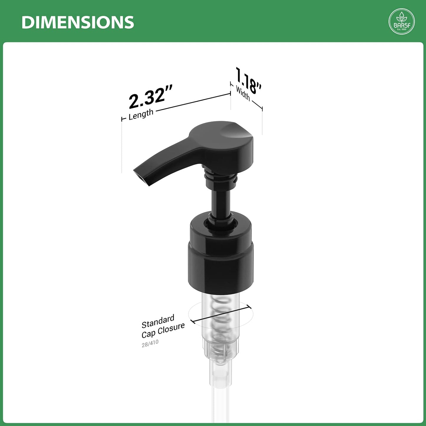 White Smoke Bar5F Pumps for Shampoo Conditioner Lotion Body Wash, Fits 1" Inch Bottle Necks, 1 Liter 33.8-Ounce Bottles (Black and White)