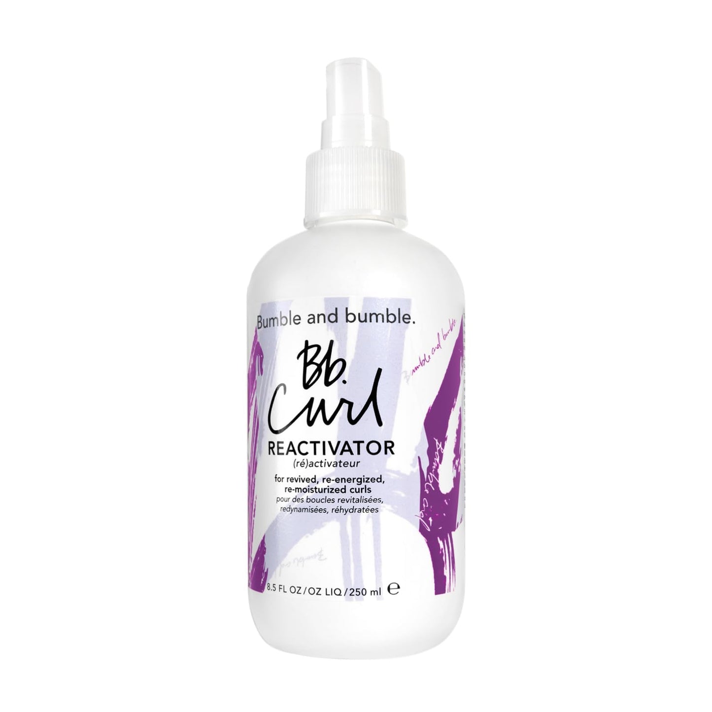 White Smoke Bumble and bumble. Curl Reactivator Hair Mist | For Revived + Re-moisturized Coils, Curls, Waves | Anti Frizz | UV Protection| With Jojoba, Avocado + Coconut Oil | Standard Size, 8.5 Fl Oz