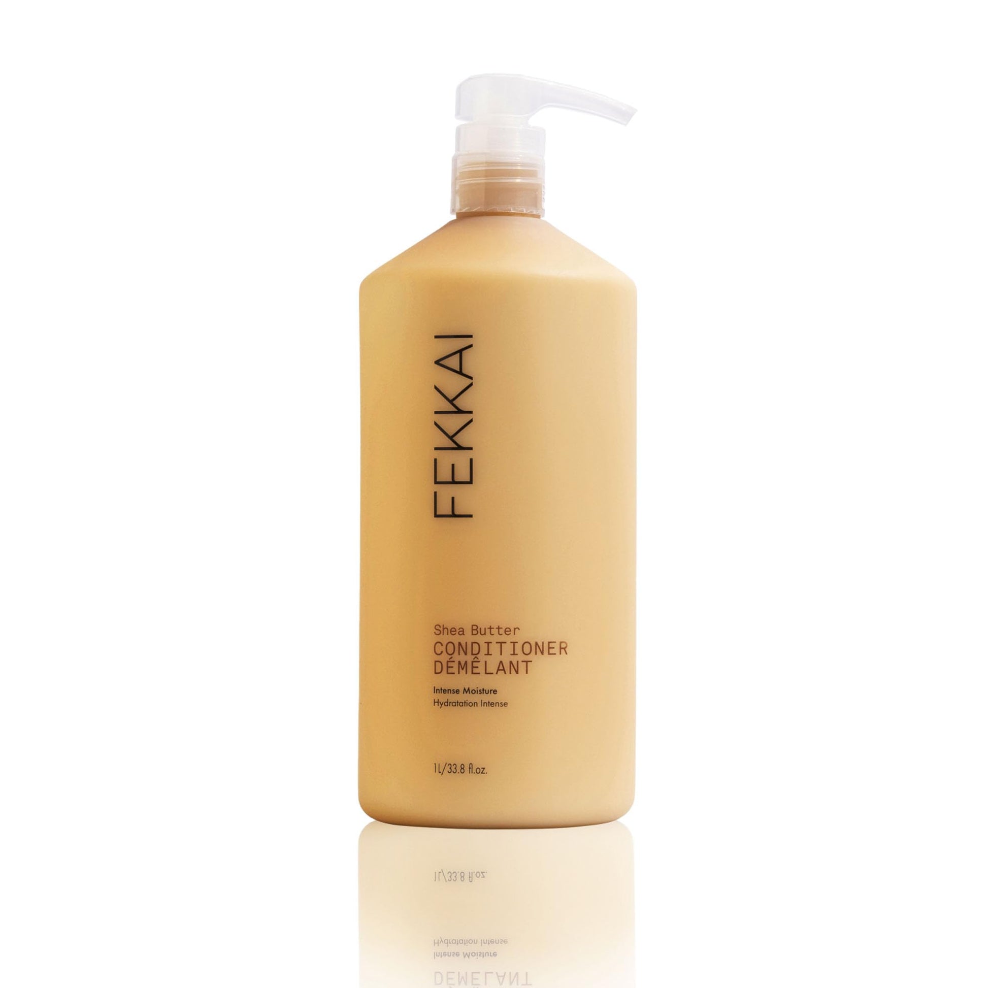 White Smoke FEKKAI Shea Butter Conditioner - 1 Liter - Moisturizes & Hydrates - Reduces Frizz by 61% Up to 12H - Free of Sulfates, Parabens, Phthalates - Vegan, Cruelty-Free