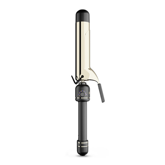 White Smoke HOT Tools 24K Gold Professional 1 1/2" Extended Barrel Curling Iron with Clamp for Bouncy Curls, Faster Styling, Less Damage & Long-Lasting Results