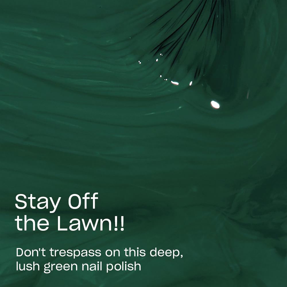 Dark Slate Gray OPI Nail Lacquer Stay Off the Lawn!! | Opaque Dark Green Crème Chip Resistant Nail Polish | Washington DC Collection